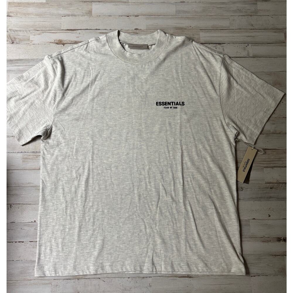 Fear of God Essentials Cream Back-Logo Short Sleeve Tee XL NWT